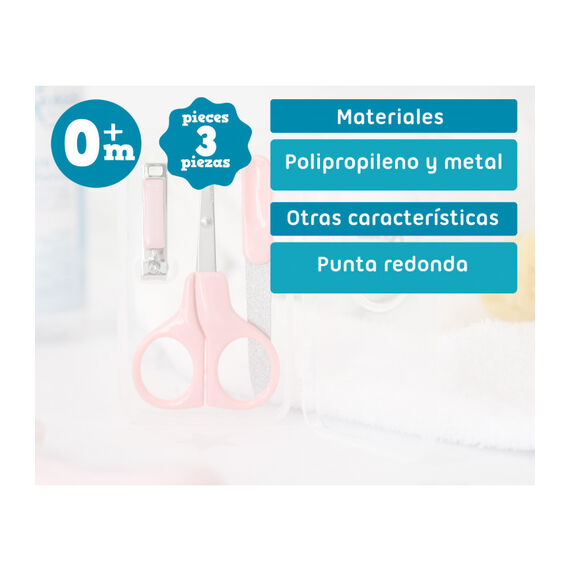KIOKIDS SET TIJERAS,LIMA Y CORTAUÑAS ROSA