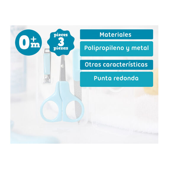 KIOKIDS SET TIJERAS,LIMA Y CORTAUÑAS AZUL