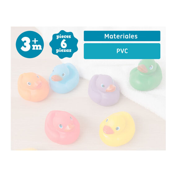 KIOKIDS SET 6 PATITOS VINILO