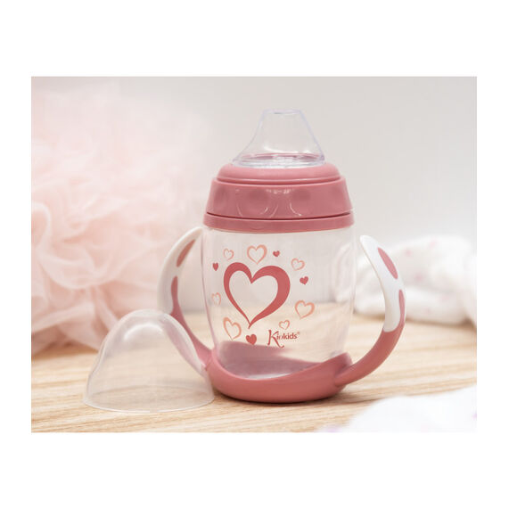 KIOKIDS TAZA APRENDIZAJE 270ML ROSA