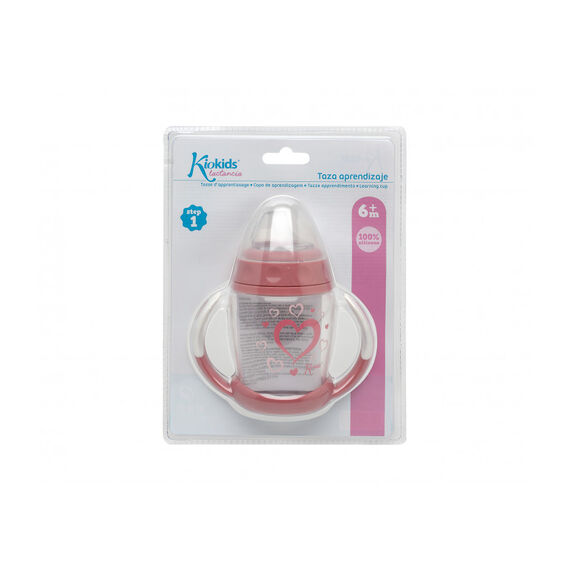 KIOKIDS TAZA APRENDIZAJE 270ML ROSA