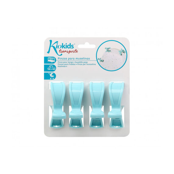 KIOKIDS PINZAS AZUL X4