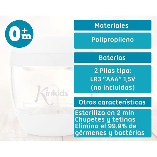 KIOKIDS ESTERILIZADOR UV GRIS