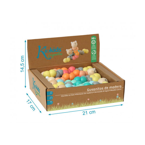 KIOKIDS GUSANO 15 CM MADERA