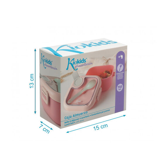 KIOKIDS CAJA ALMUERZO PP 750ML ROSA