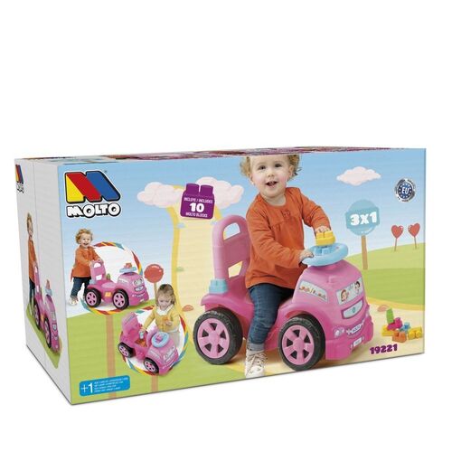 MOLTO CAMIÓN CORREPASILLOS ROSA 10 BLOQUES