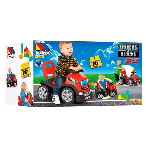 MOLTO CAMION CORREPASILLOS ROJO 10 BLOQUES