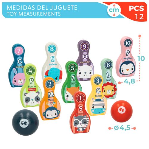 FISHER PRICE bOLOS DE MADERA +36M