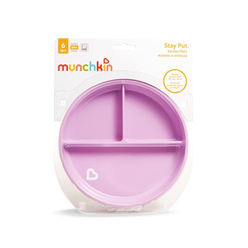 MUNCHKIN PLATO COMPARTIMENTOS VENTOSA STAY PUT LILA