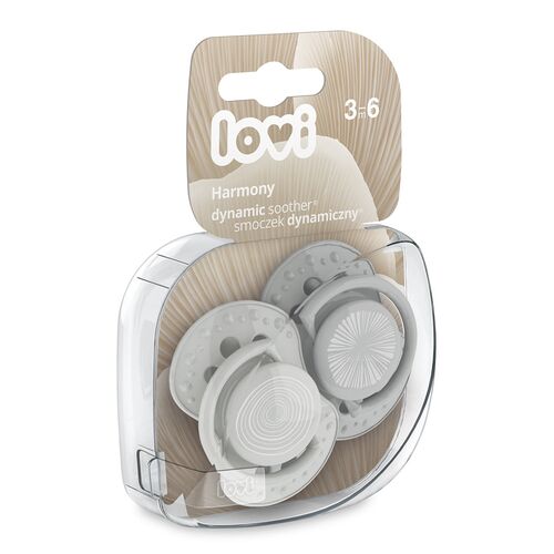 LOVI 2 CHUPETES HARMONY GRIS 3-6 M
