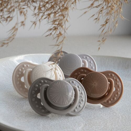 LOVI 2 CHUPETES HARMONY GRIS 3-6 M