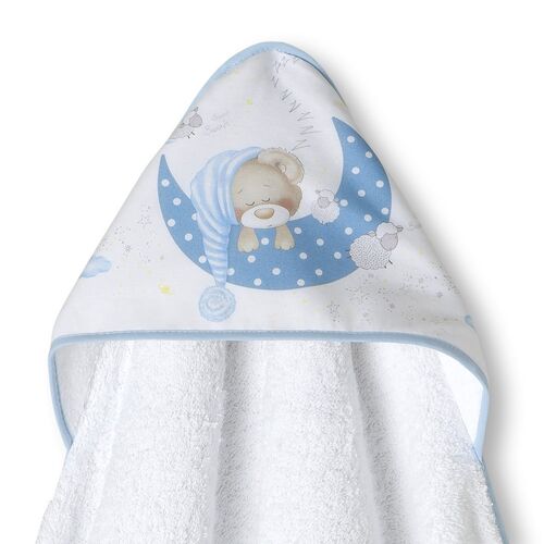 INTERBABY CAPA BAO 1X1 BEAR SLEEPING BCO/AZUL