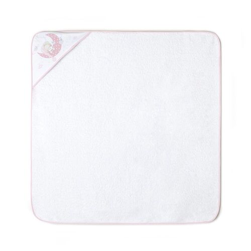 INTERBABY CAPA BAÑO 1X1 BEAR SLEEPING BCO/ROSA
