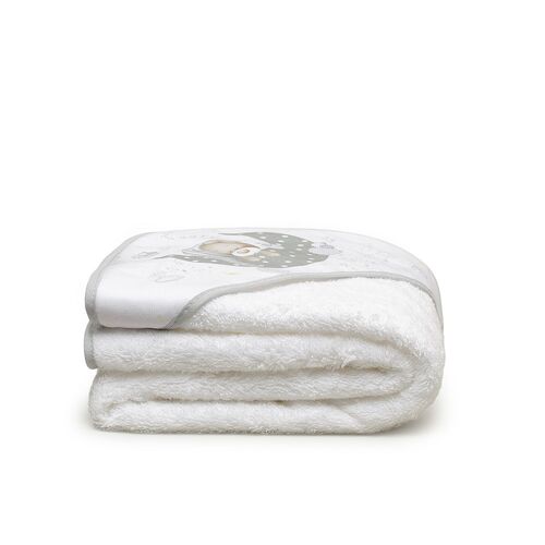 INTERBABY CAPA BAÑO 1X1 BEAR SLEEPING BCO/GRIS