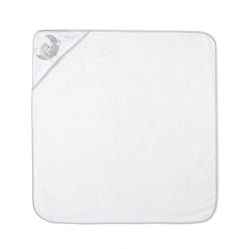 INTERBABY CAPA BAÑO 1X1 BEAR SLEEPING BCO/GRIS