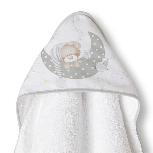 INTERBABY CAPA BAO 1X1 BEAR SLEEPING BCO/GRIS