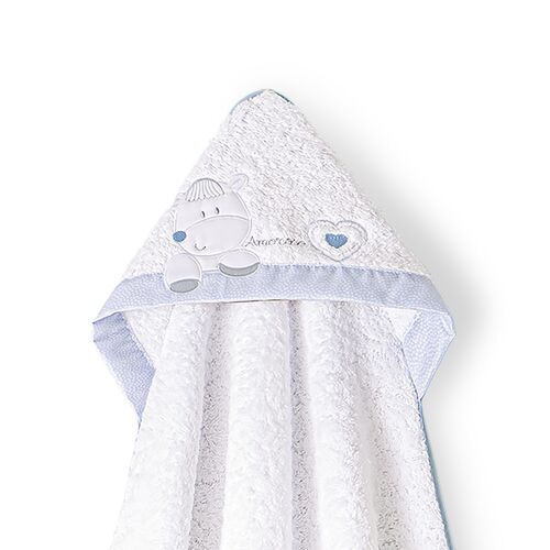 INTERBABY CAPA BAO 1X1 CORAZON AMOROSO BCO/AZUL