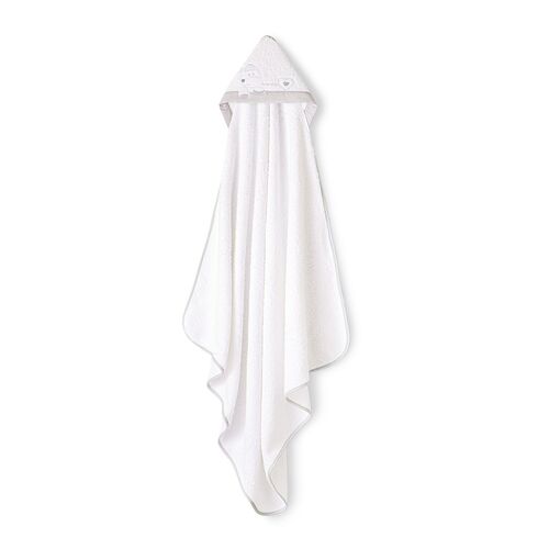 INTERBABY CAPA BAÑO 1X1 CORAZON AMOROSO BCO/GRIS