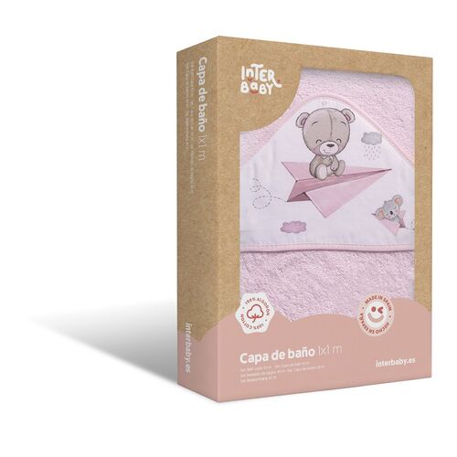 INTERBABY CAPA BAÑO PAPER PLAIN ROSA