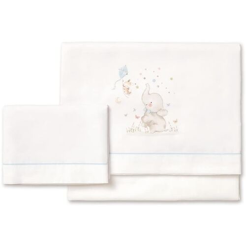 INTERBABY TRIPTICO CUNA ELEFANTE BCO/AZUL