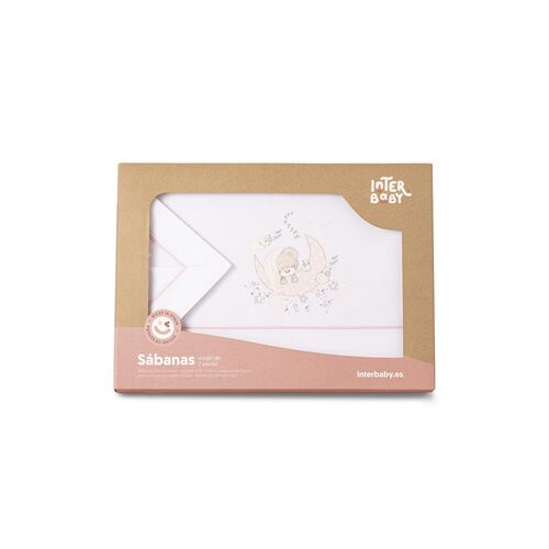 INTERBABY TRIPTICO CUNA NEW SLEEPING BCO/ROSA