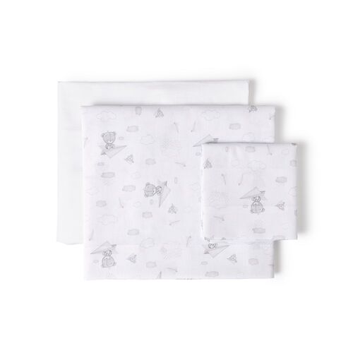 INTERBABY TRIP CUNA AVION PAPEL BCO/GRIS