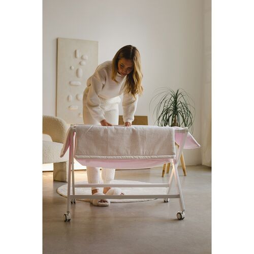 INTERBABY MINICUNA+TEXTIL OSO COLUMPIO ROSA