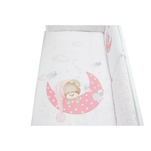 INTERBABY 2P NORDICO BEAR SLEEPING ROSA