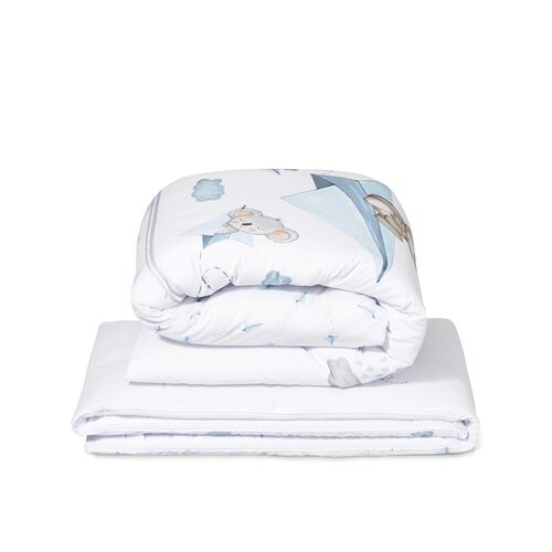 INTERBABY 2P NORDICO PAPER PLAIN AZUL