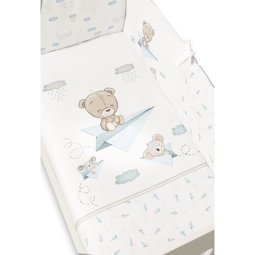 INTERBABY 2P NORDICO PAPER PLAIN AZUL