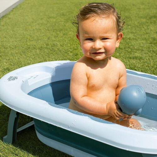 INTERBABY BAÑERA PLEGABLE TAZA ENJUAGE AZUL