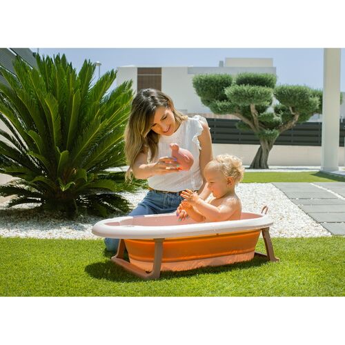 INTERBABY BAÑERA PLEGABLE TAZA ENJUAGE ROSA