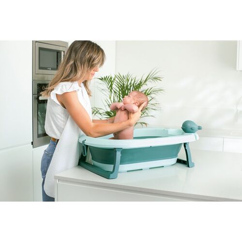 INTERBABY BAÑERA PLEGABLE TAZA ENJUAGE VERDE