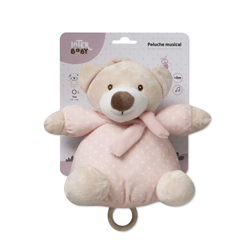 INTERBABY PELUCHE MUSICAL OSITO ROSA