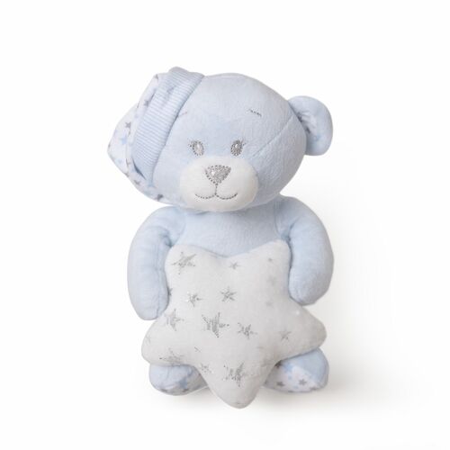 INTERBABY SET AZUL MANTA+PELUCHE+DOU DOU