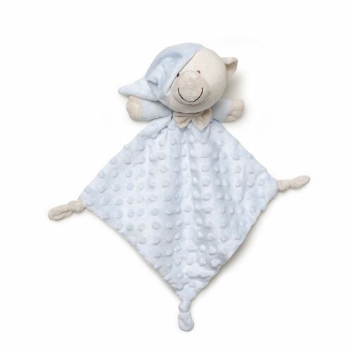 INTERBABY SET AZUL MANTA+PELUCHE+DOU DOU