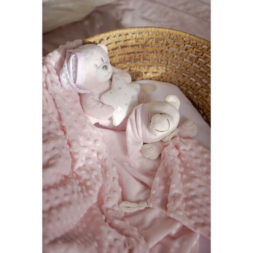 INTERBABY SET ROSA MANTA+PELUCHE+DOU DOU