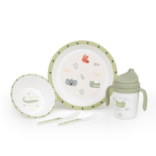 INTERBABY SET VAJILLA 5 PCS AUSTRALIA VERDE