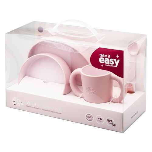 INTERBABY SET VAJILLA ROSA MAQUILLAJE