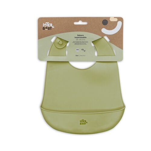 INTERBABY BABERO SILICONA VERDE OLIVA