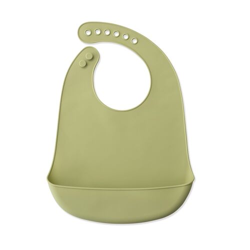 INTERBABY BABERO SILICONA VERDE OLIVA