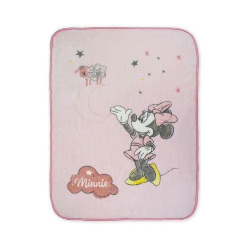 INTERBABY DISNEY MANTA CUNA 110X140 MINNIE ROSA