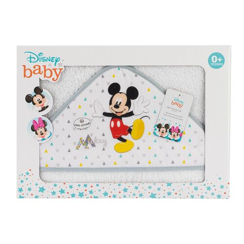 DISNEY BABY CAPA BAÑO MICKEY GEO BCO/GRIS