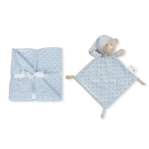 INTERBABY MANTA BURBUJA AZUL+DOU DOU OSITO