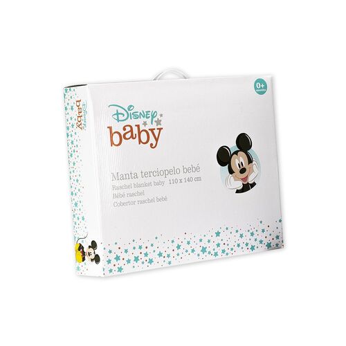 DISNEY MANTA CUNA 110X140 MICKEY AZUL