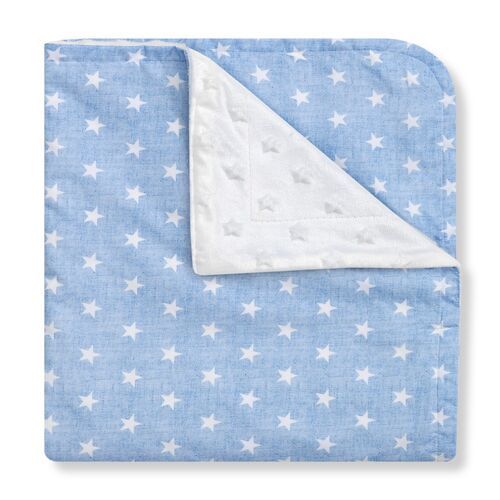 INTERBABY MANTA ESTAMP 80X110 ESTRELLA AZUL