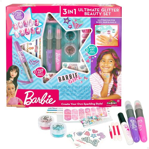 BARBIE SET BELLEZA SPARKLING 3 IN 1