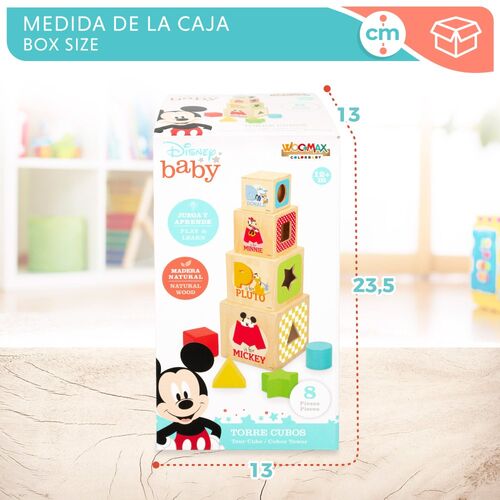 DISNEY CUBOS MADERA FORMA