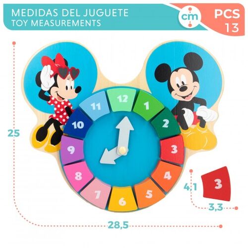 DISNEY RELOJ PUZZLE MADERA