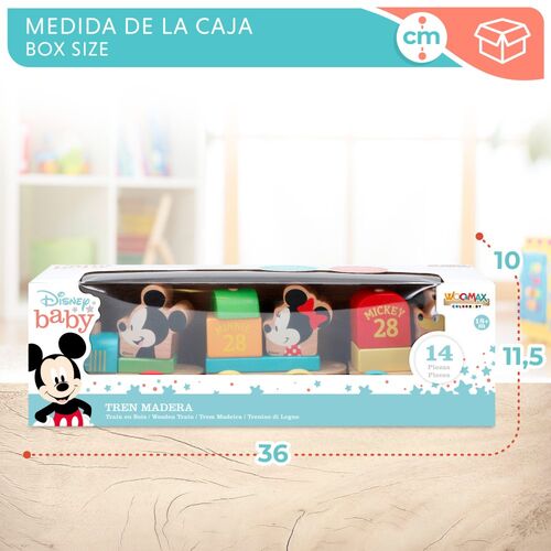DISNEY TREN DE MADERA 34 CM